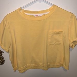 Yellow crop top